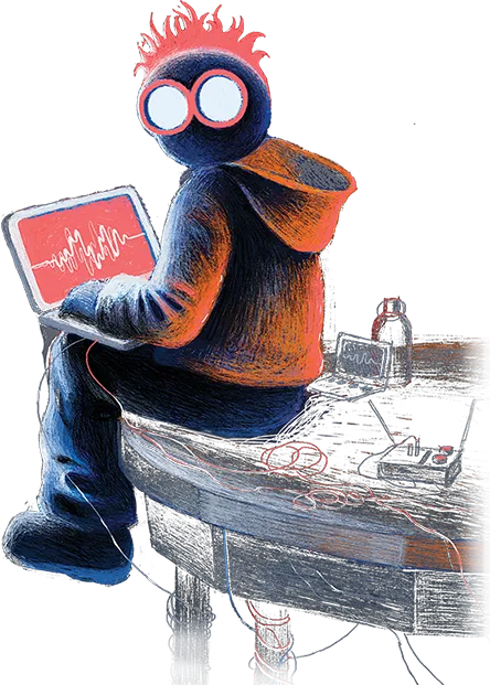 Flaming head hero image